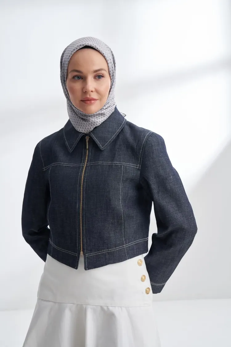 ARMANDA - 4303 NOIRE DESEN TWILL İPEK EŞARP - Gri