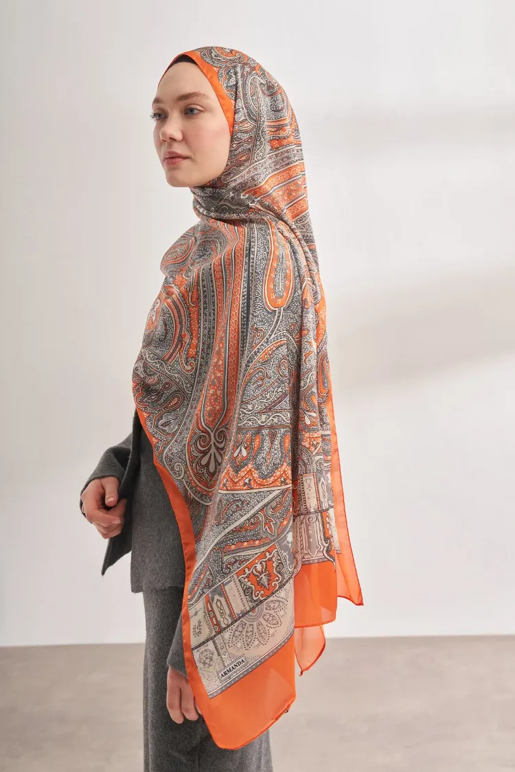 ARMANDA - 4456 Mystic Desen Şal - Orange
