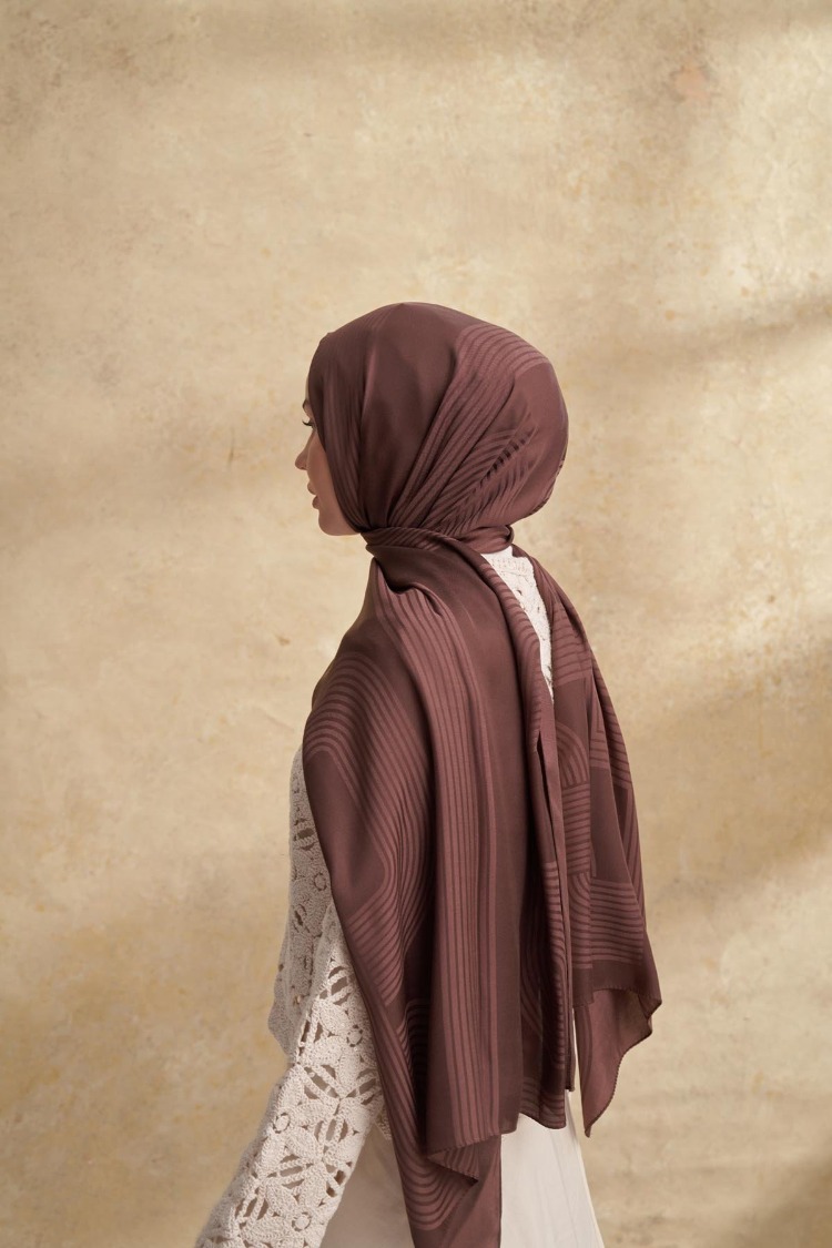 Armanda - 3305 Fiori Jakar Line Desen - Acı Kahve