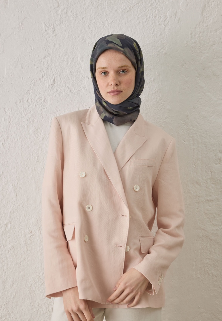 FRESH SCARFS - İsla Desen Pamuk İpek Eşarp - Siyah
