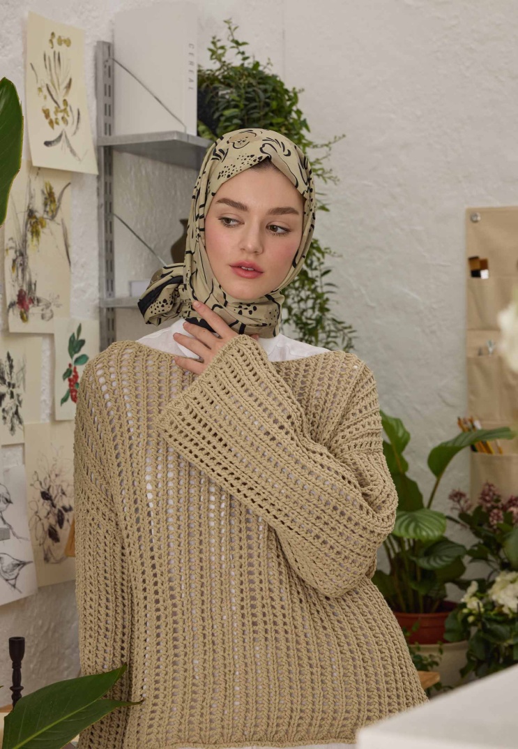 Fresh Scarfs - Aria Desen Şal - Çağla Yeşili