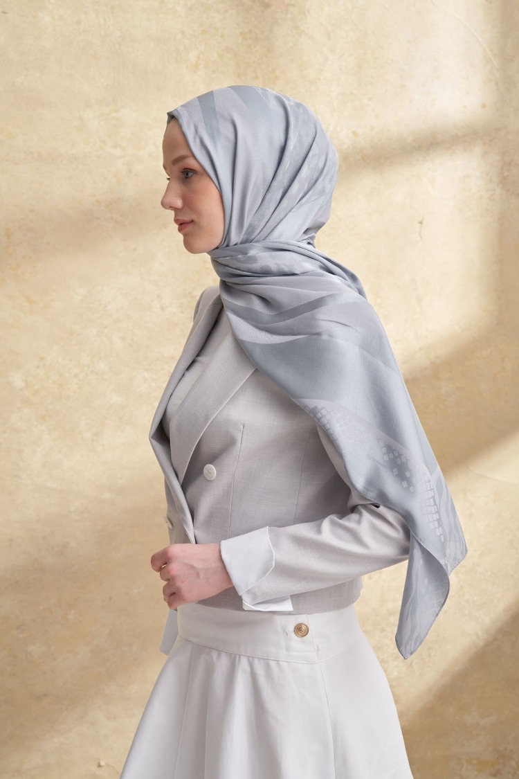 Armanda - 3304 Fiori Jakar Leopar Desen - Gümüş