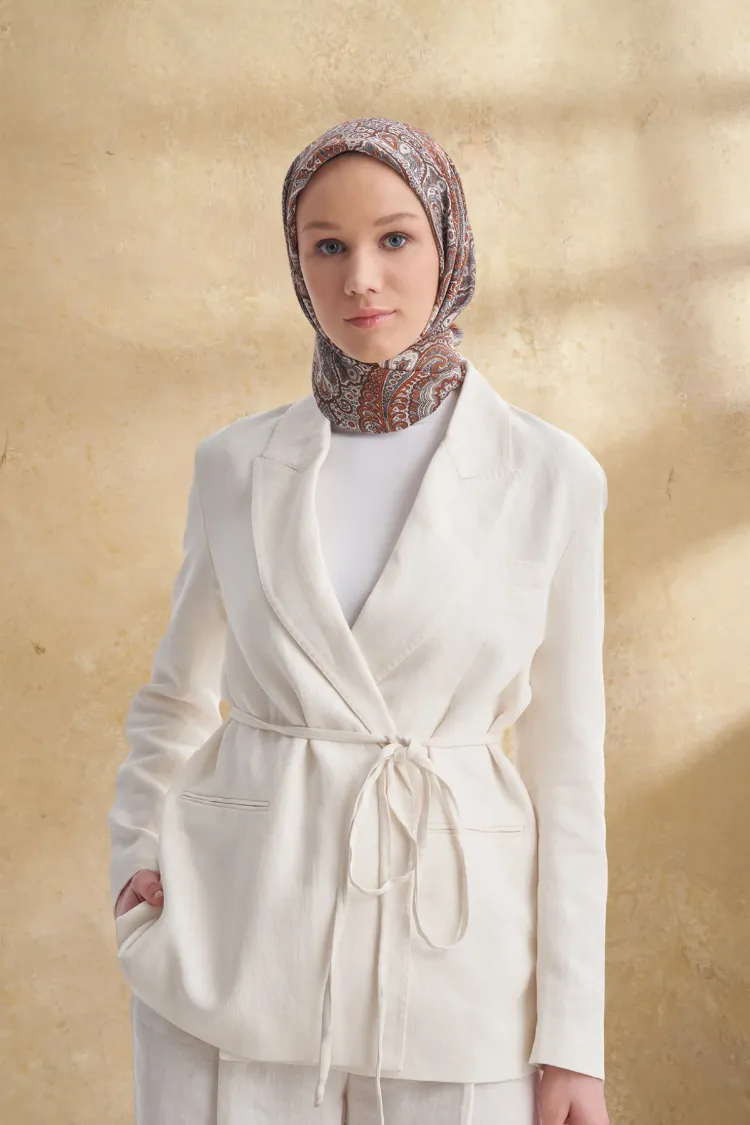 ARMANDA - 3156 Ayesha Desen Eşarp - Kiremit