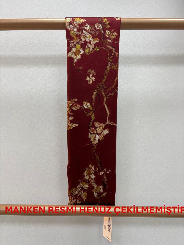 ARMANDA - 4464 Van Gogh Şal - Bordo