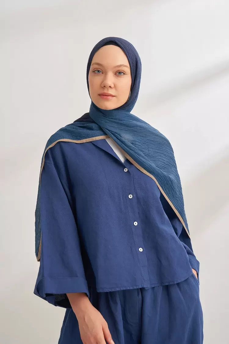 ARMANDA - 3359 Müslin Degrade - Lacivert - İndigo