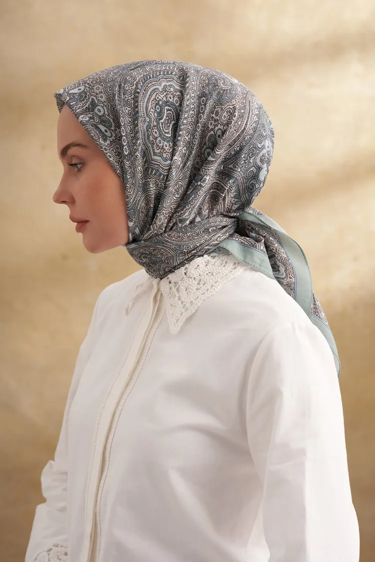 ARMANDA - 3156 Ayesha Desen Eşarp - Mentol