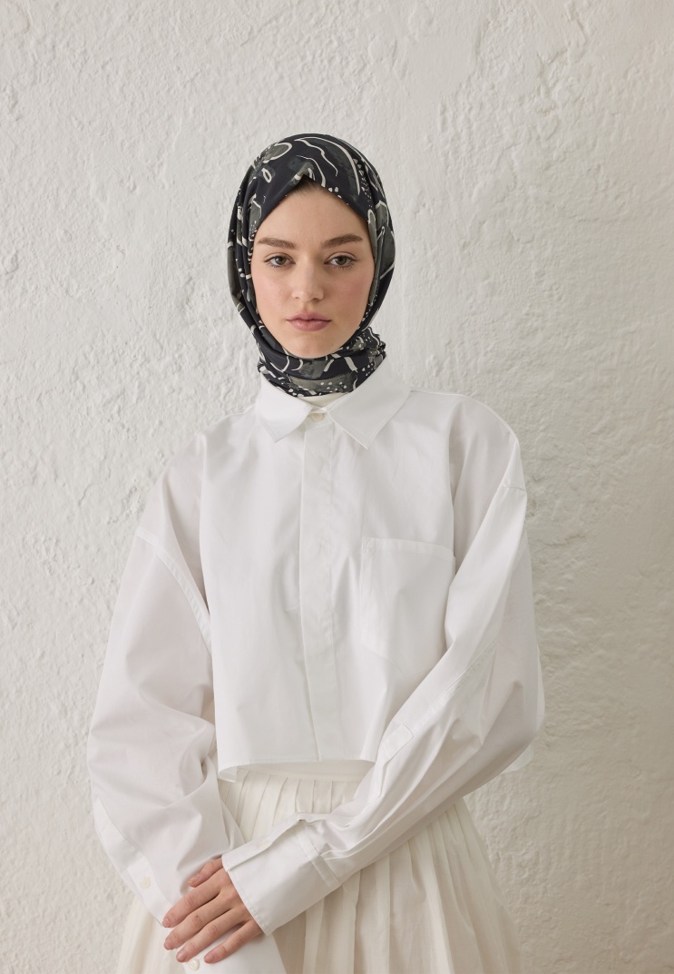 Fresh Scarfs - Aria Desen Şal - Siyah
