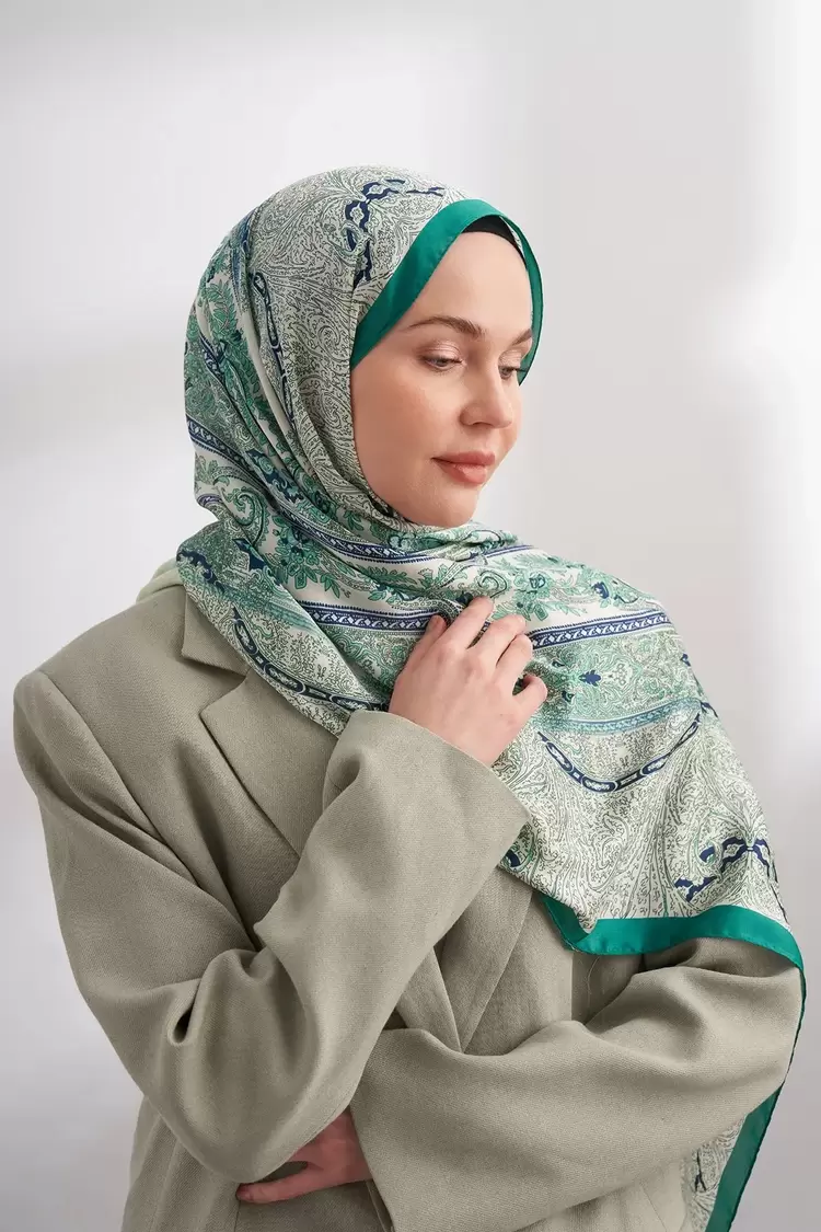 ARMANDA - VUAL NUIT DESEN ŞAL - BENETTON YEŞİLİ