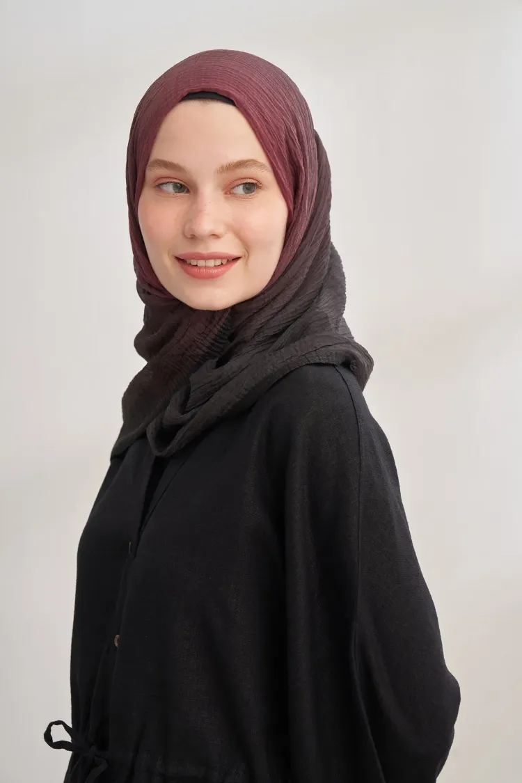 ARMANDA - 3359 Müslin Degrade - Siyah - Bordo