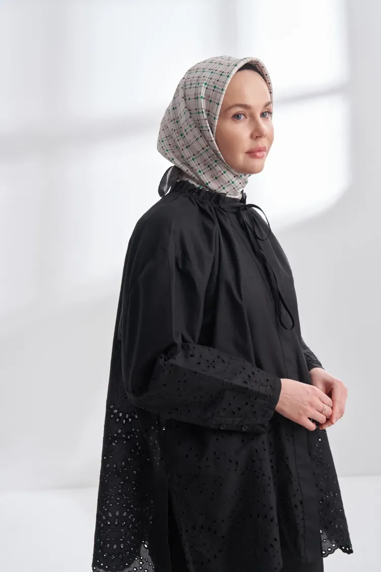 ARMANDA- 4306 Orbıs Desen Twıll İpek Eşarp - Benotton