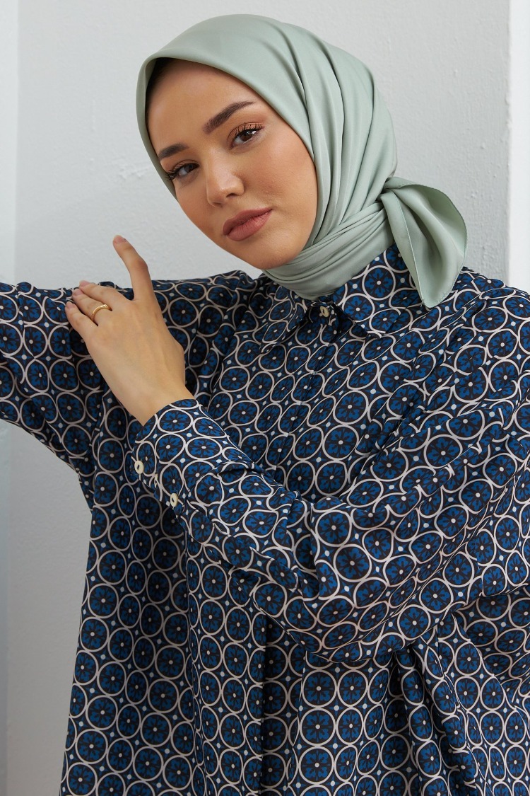 Silk Home Twill Eşarp 11343 - Çağla