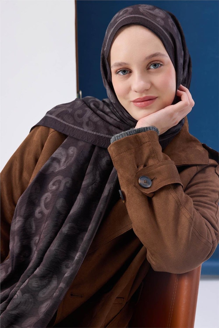 SİLK HOME - Urban Hours Harmony Siyah Mayda Şal 190X70