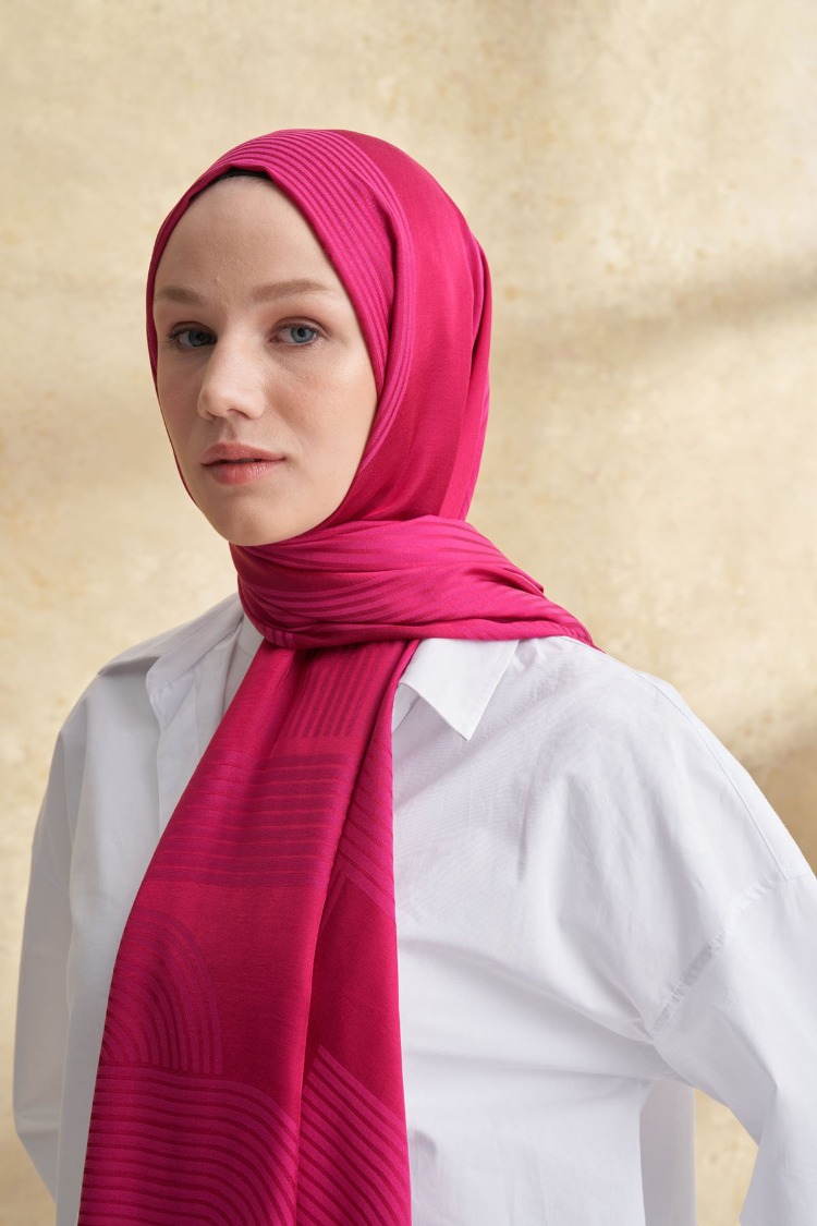 Armanda - 3305 Fiori Jakar Line Desen - Fuşya