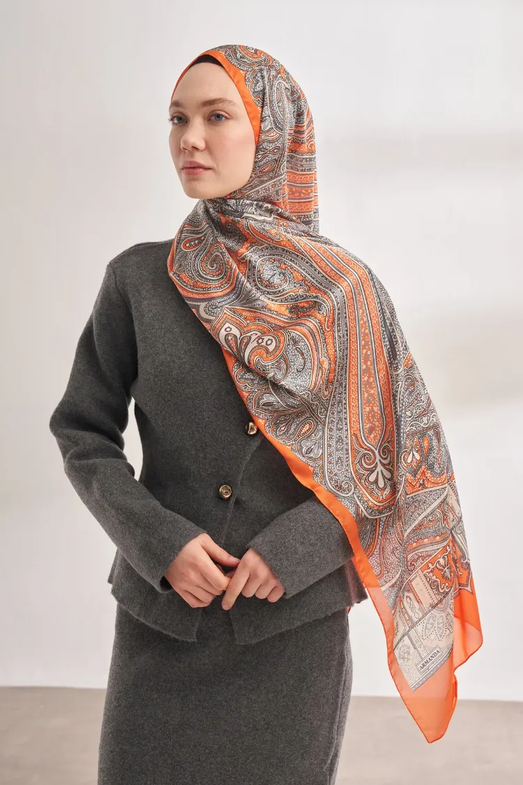 ARMANDA - 4456 Mystic Desen Şal - Orange