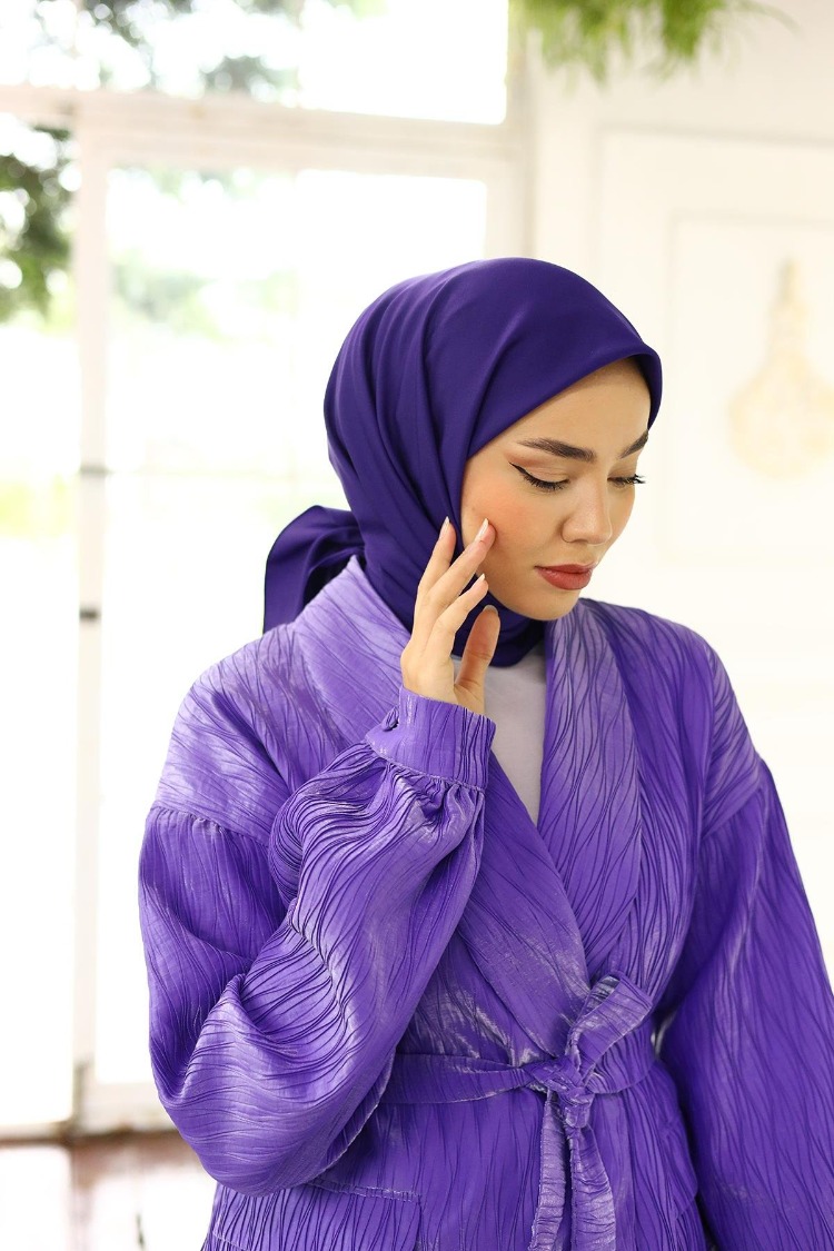 Silk Home Twill Eşarp 11343 - Mor