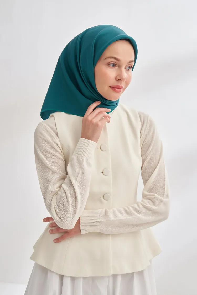 ARMANDA - 4400 Premium Twill İpek Eşarp - Zümrüt