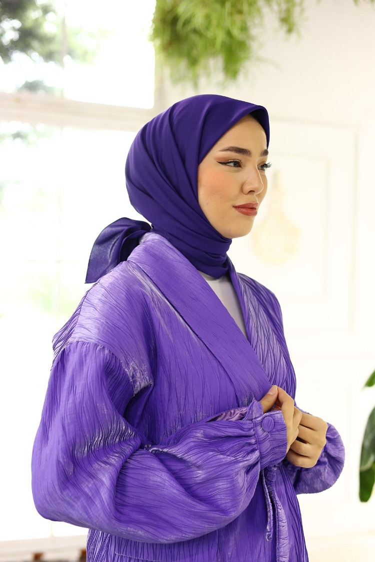 Silk Home Twill Eşarp 11343 - Mor