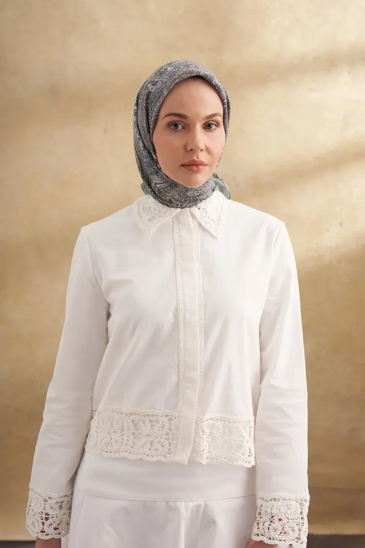 ARMANDA - 3156 Ayesha Desen Eşarp - Mentol