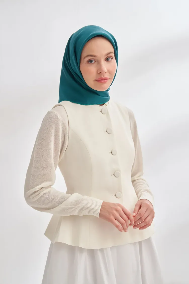 ARMANDA - 4400 Premium Twill İpek Eşarp - Zümrüt