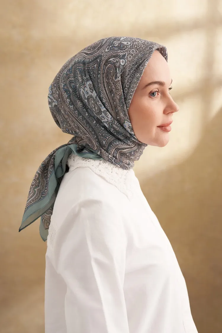 ARMANDA - 3156 Ayesha Desen Eşarp - Mentol