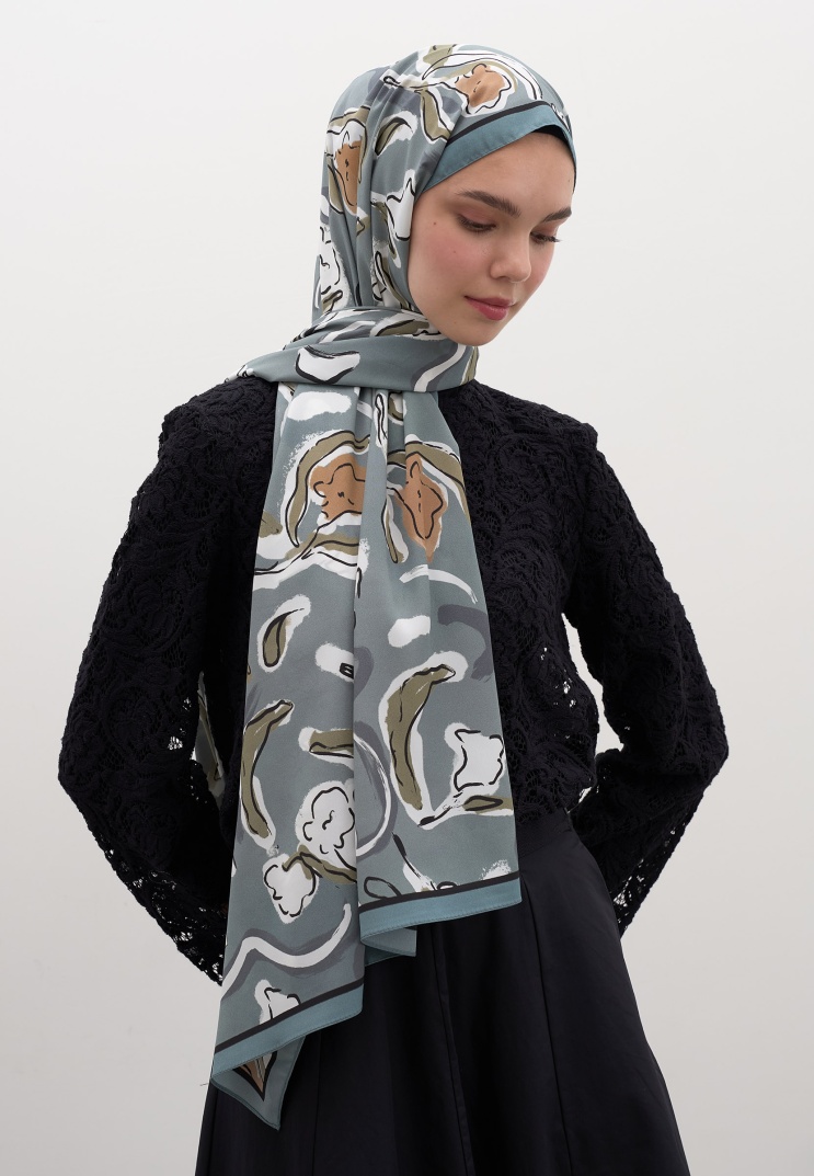 Fresh Scarfs - Aspen Desen Şal - Mavi