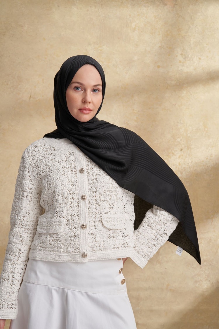 Armanda - 3305 Fiori Jakar Line Desen - Siyah