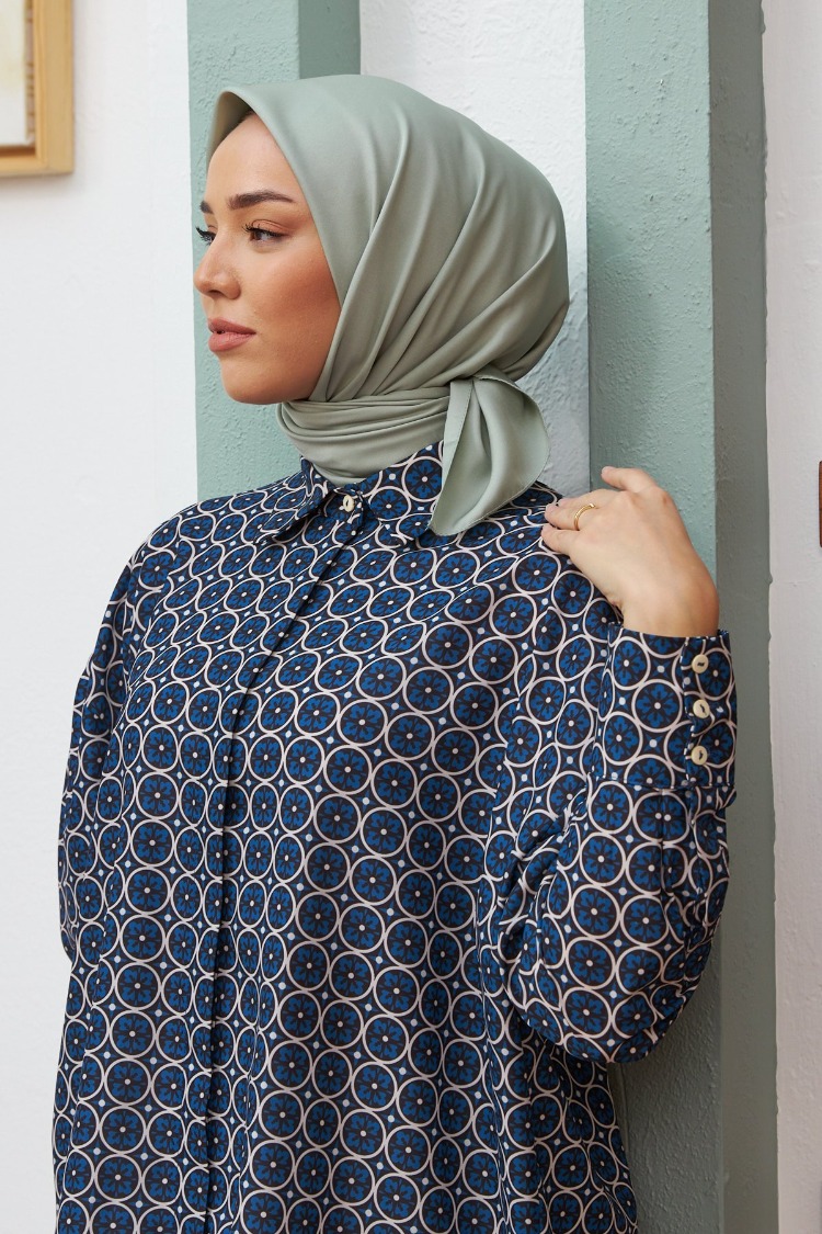 Silk Home Twill Eşarp 11343 - Çağla