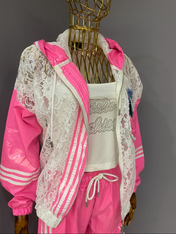 Tasarım eşofman takımı Pink üçlü 