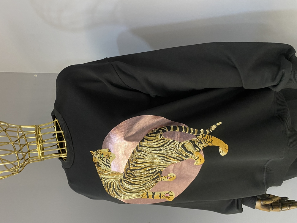Leopar baskılı sweatshirt