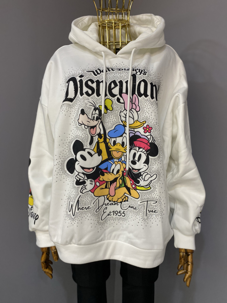 Orijinal baskı taşlı sweat shirt 