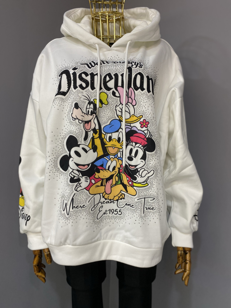 Orijinal baskı taşlı sweat shirt 