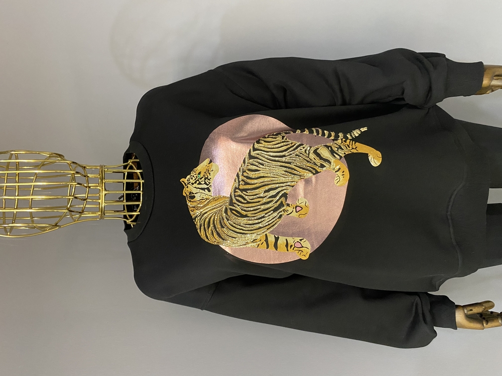 Leopar baskılı sweatshirt
