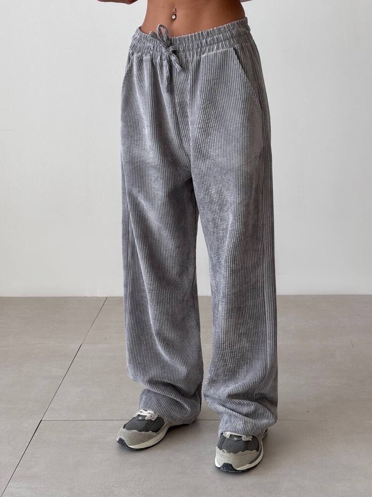 Basic kadife pantolon 