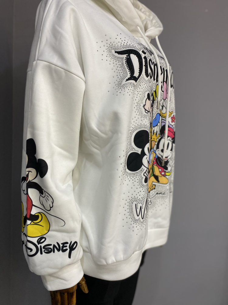 Orijinal baskı taşlı sweat shirt 