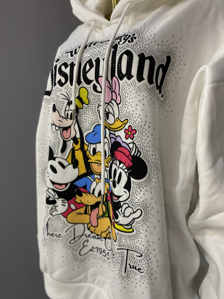 Orijinal baskı taşlı sweat shirt 