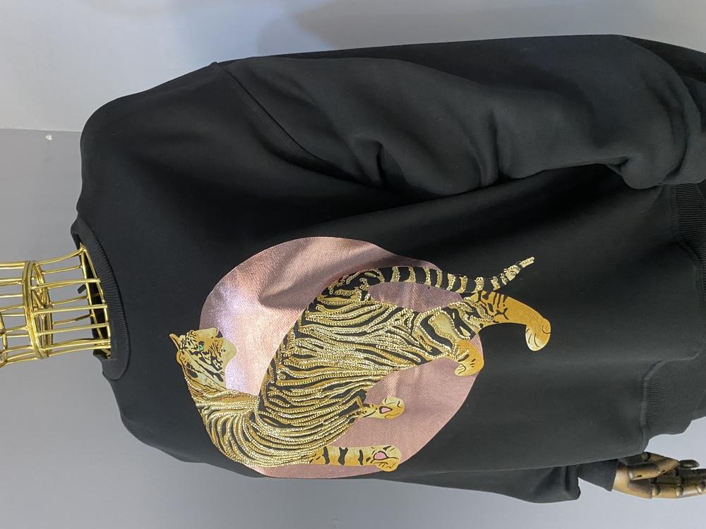 Leopar baskılı sweatshirt