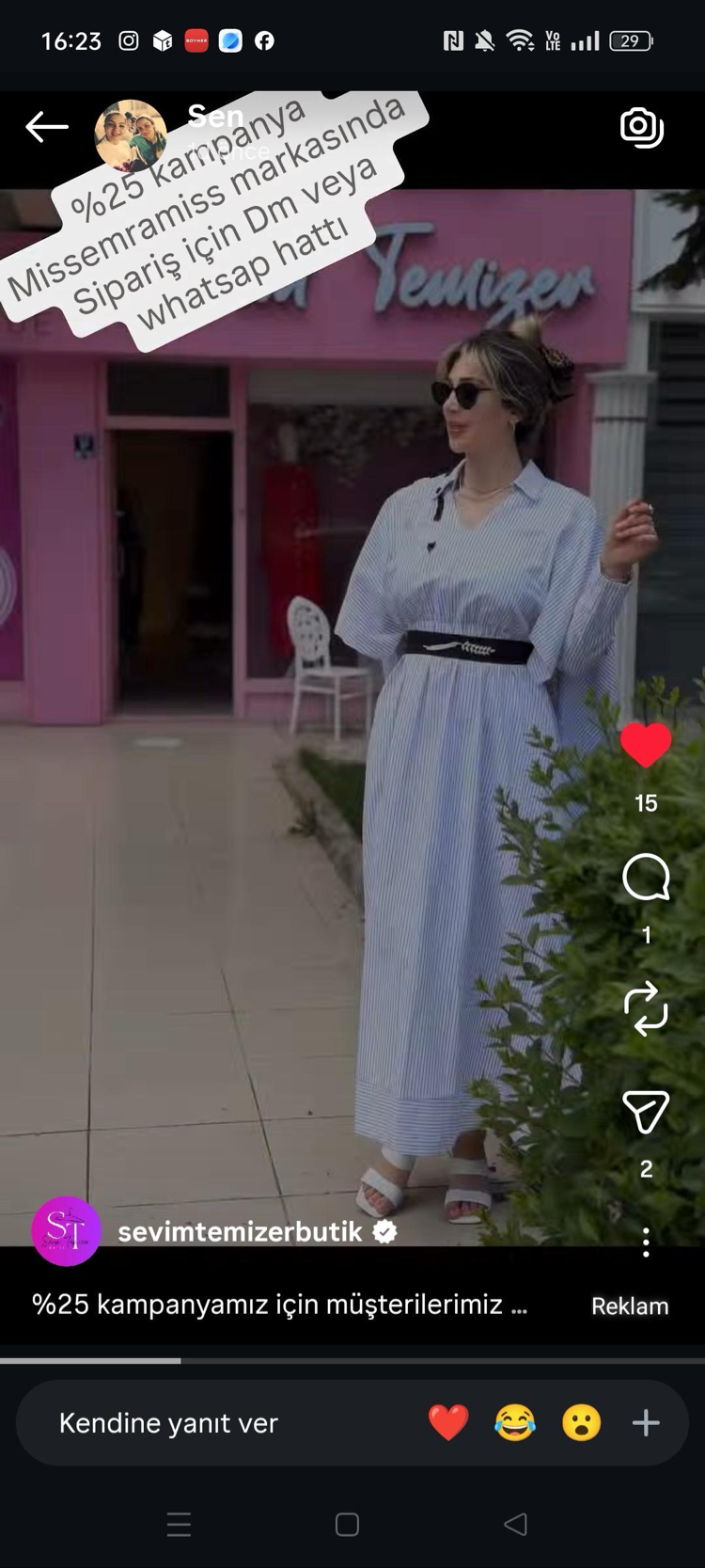 Elbise kuşak detaylı 