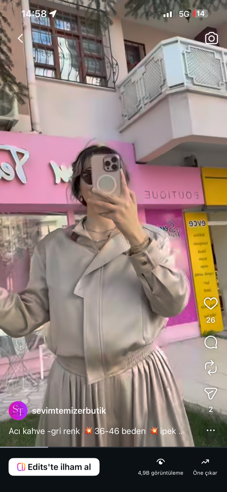 Pantolın etekli takım 