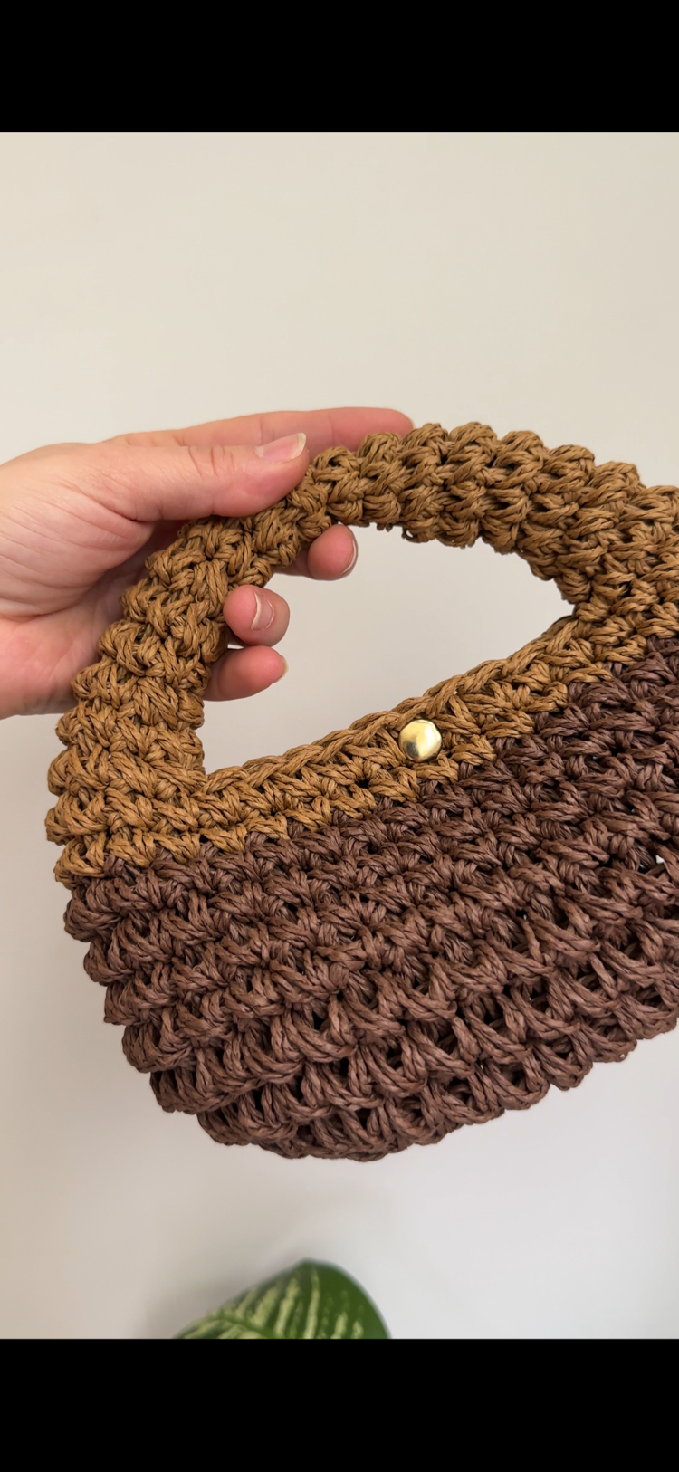İki Renk Hasır Micro Bag