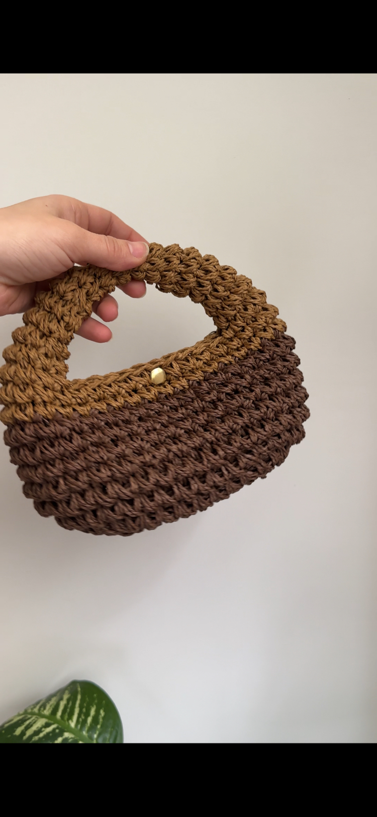İki Renk Hasır Micro Bag