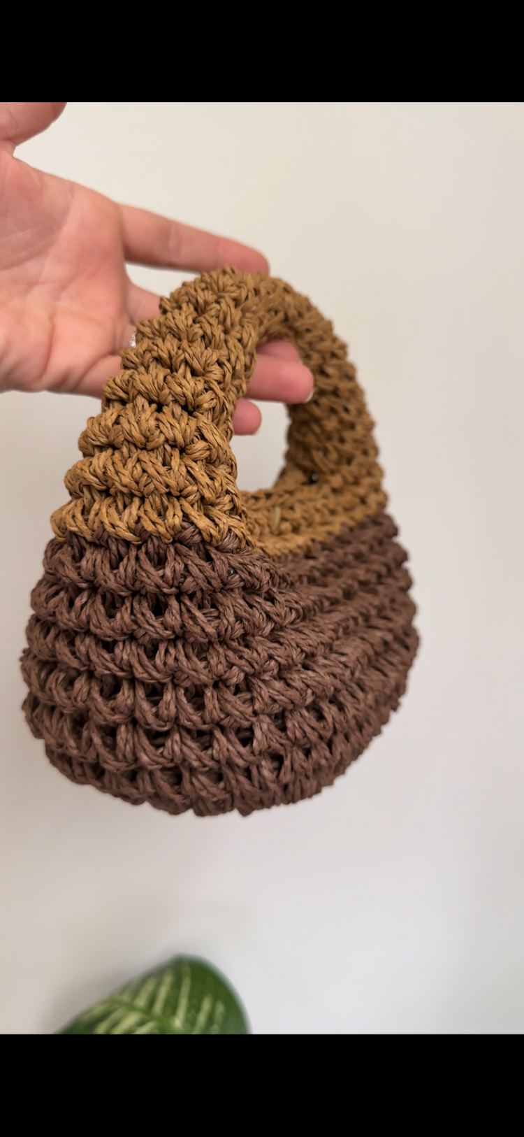 İki Renk Hasır Micro Bag