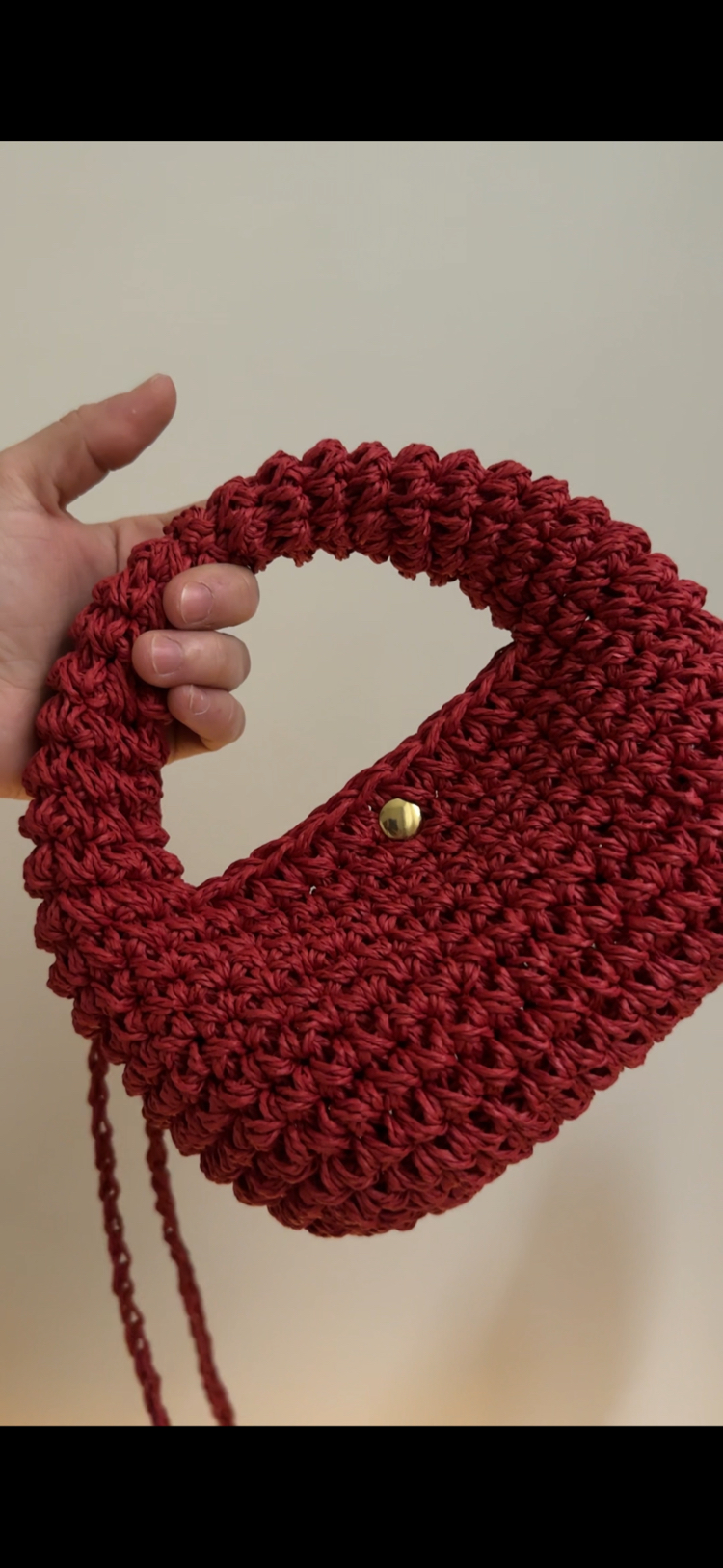 Kırmızı Hasır Midi Bag 