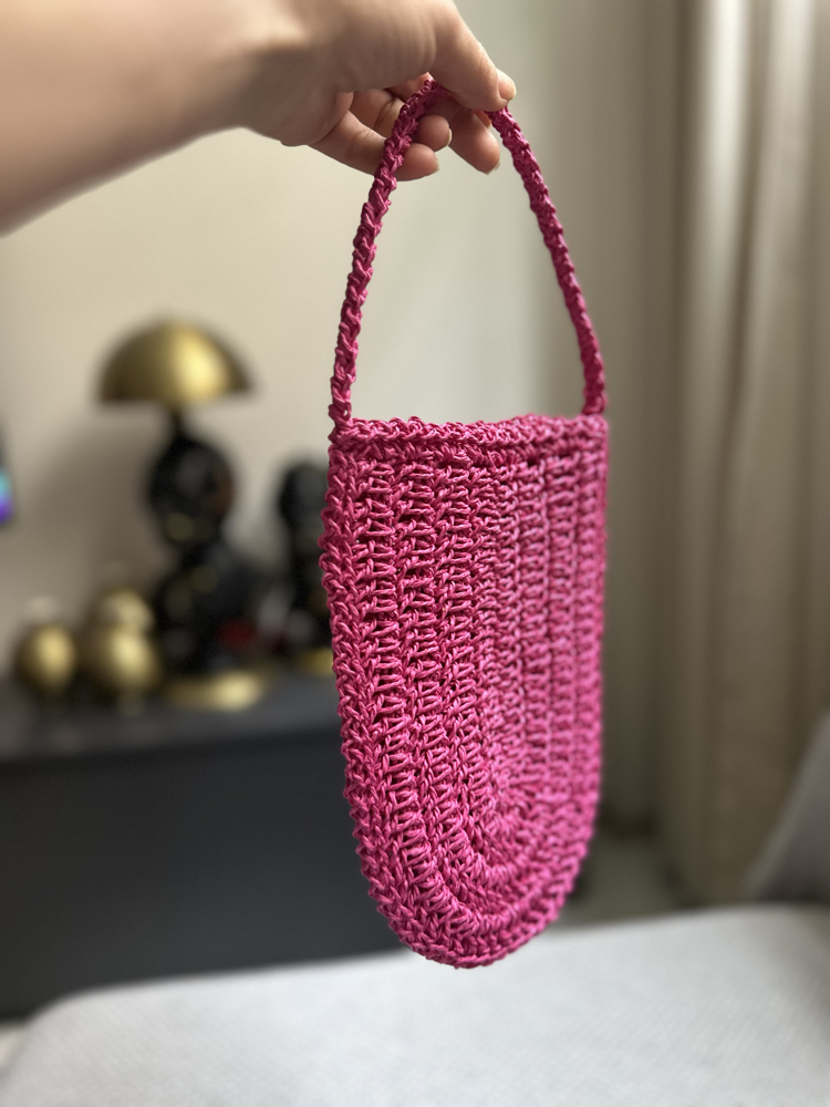 Pembe Hasır Luna Çanta
