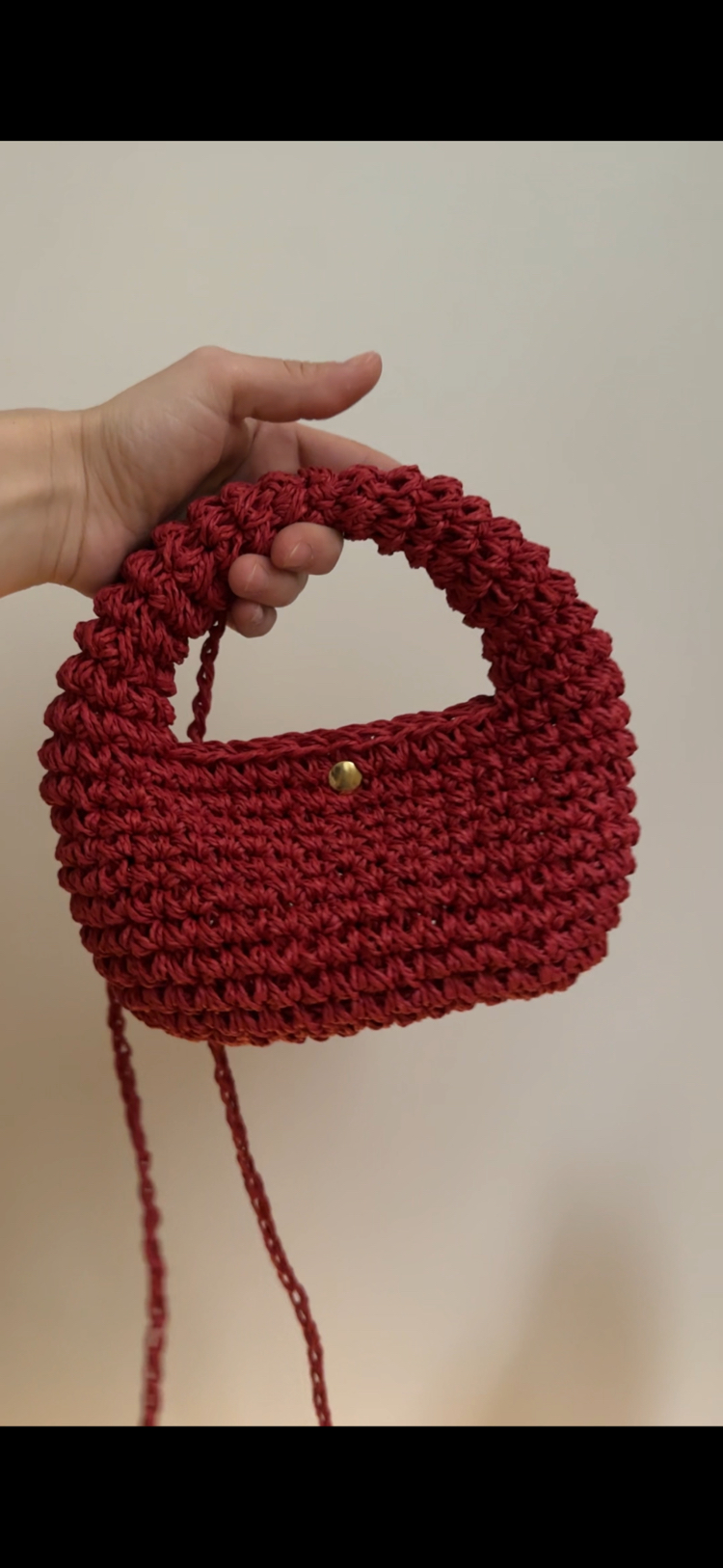 Kırmızı Hasır Midi Bag 