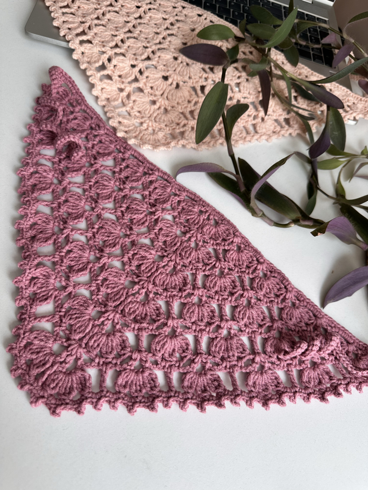 Gül kurusu bandana 4-7 yaş