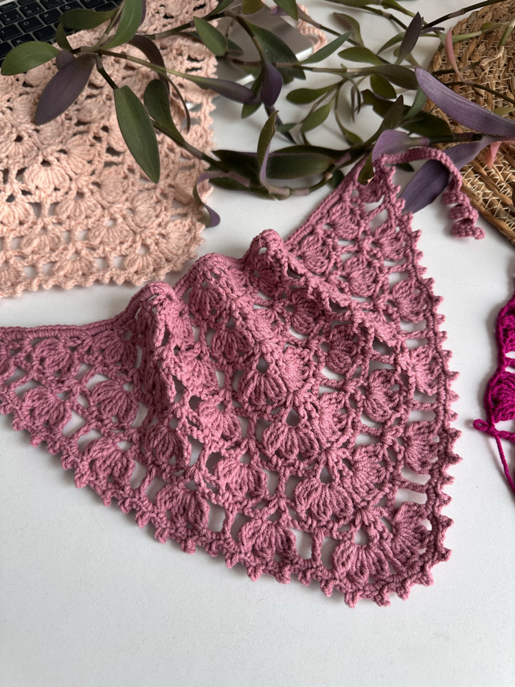 Gül kurusu bandana 4-7 yaş