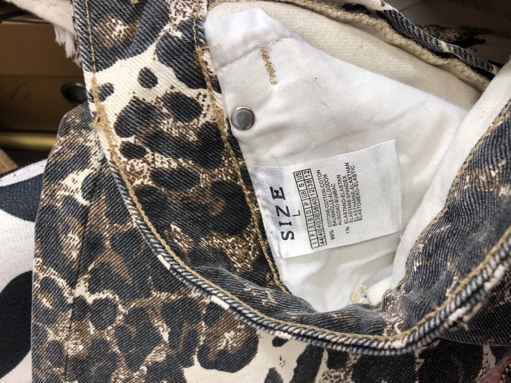 Leopar desen palazzo jean