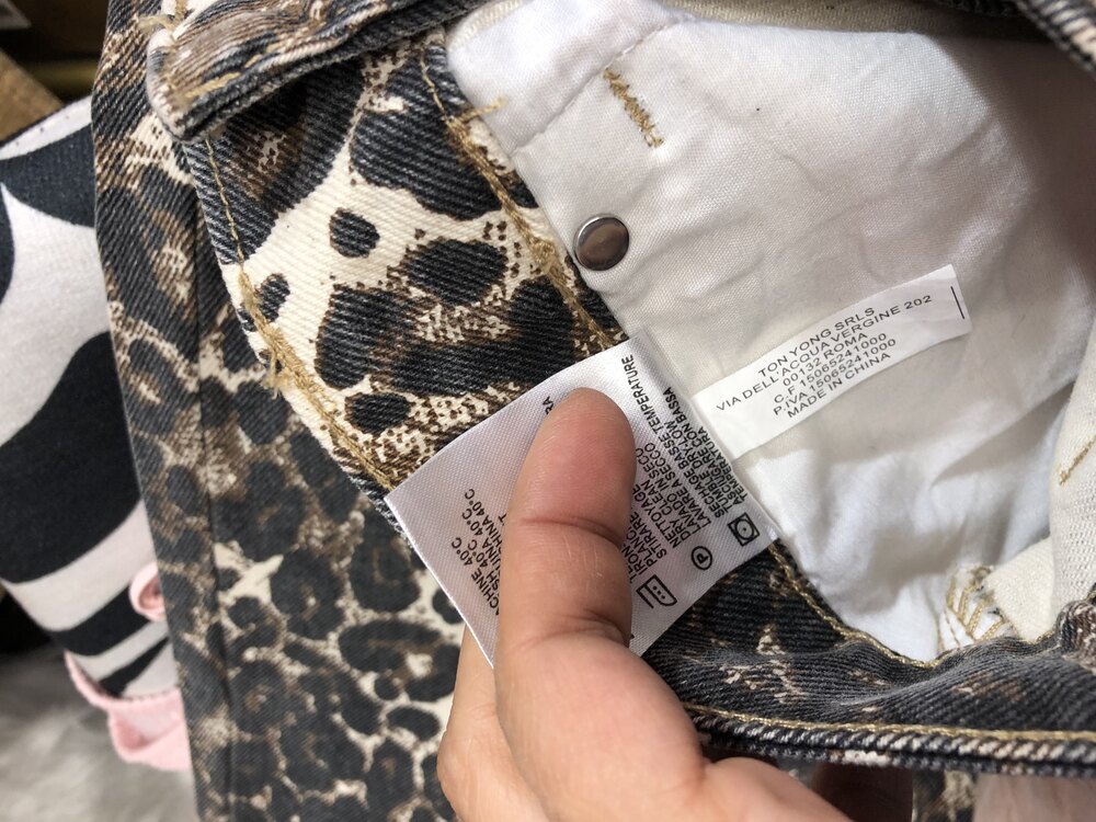 Leopar desen palazzo jean