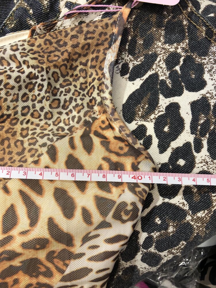 Leopar desen elbise