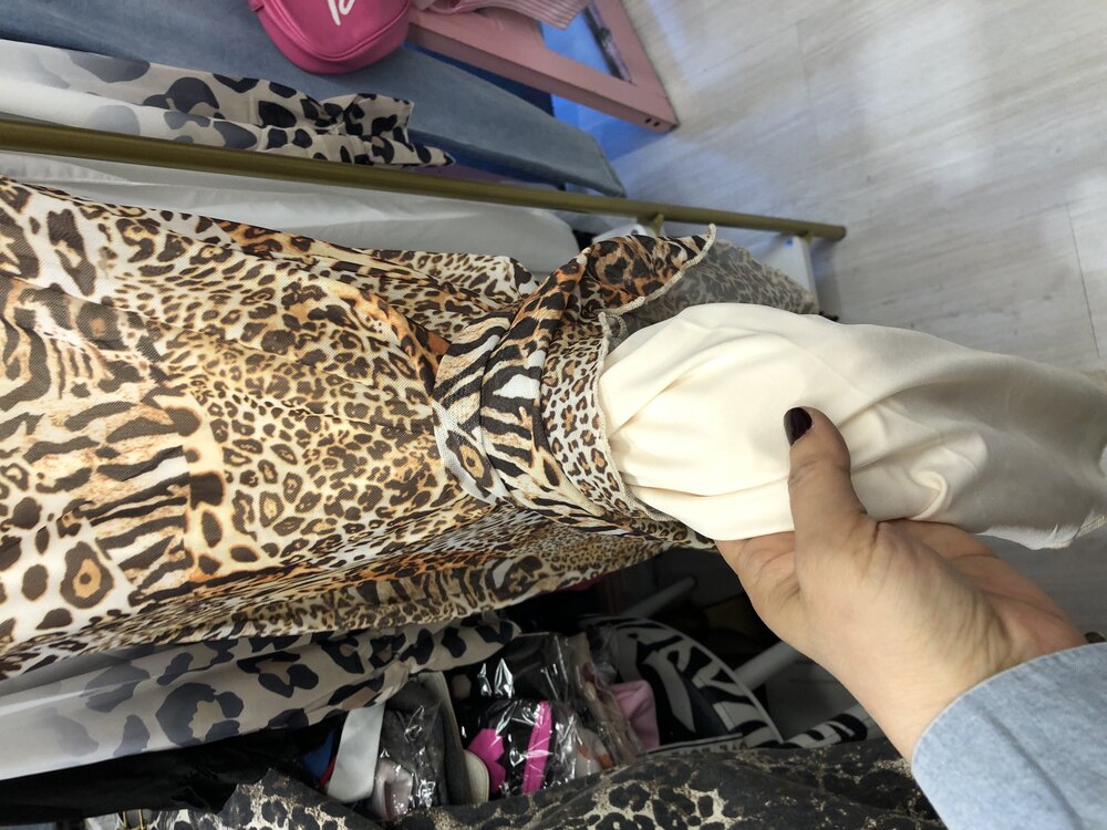 Leopar desen elbise
